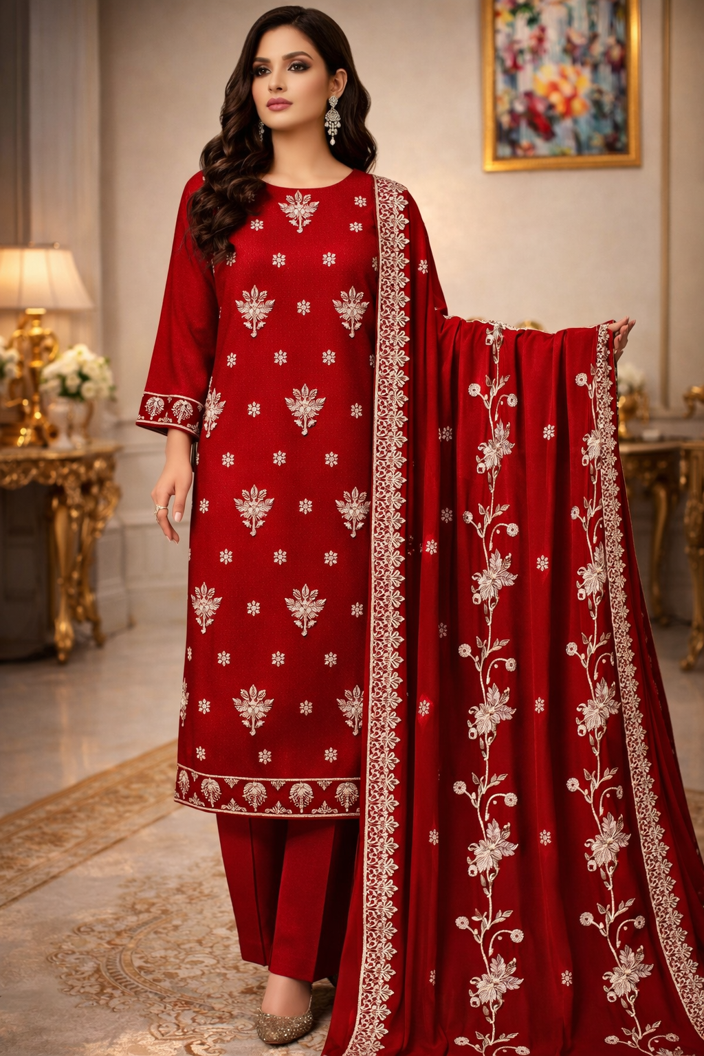 Emerald Grace – Dhannak 3-Piece Suit